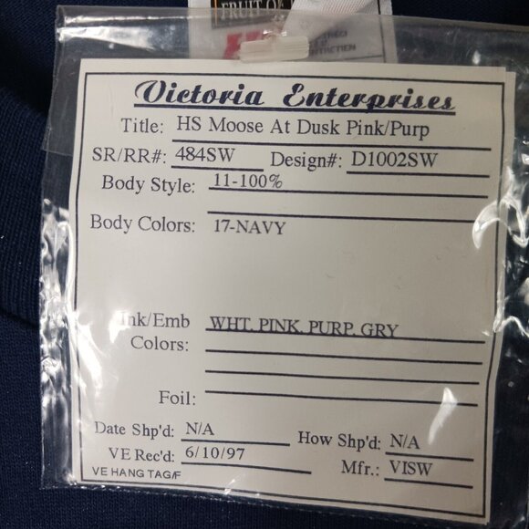 90s Vintage Yellowstone Moose All Over Print T-Shirt XL NEW - Picture 7 of 8